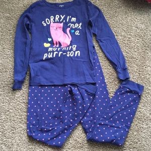 Blue Cat Pajama Set!